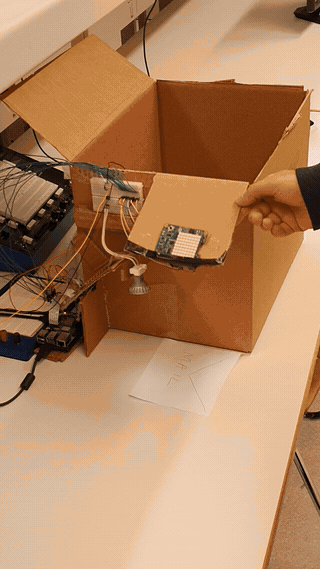 Live demonstration preview of IoT Mail Detector detecting incoming mail, activating internal LED flash, and dispatching instant photo alert to Telegram.